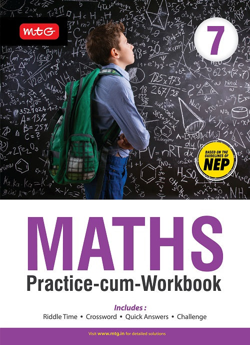 Class 7 Maths Practice-cum-Workbook with NEP Guidelines, Publisher: MTG Learning Media Pvt Ltd