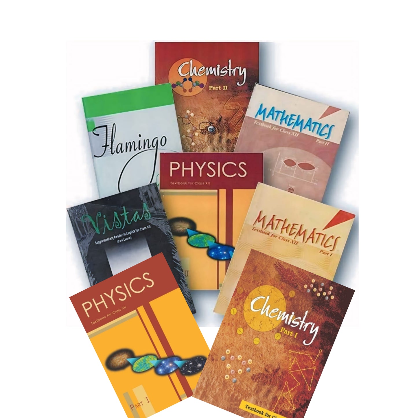 Class 12 NCERT Combo Physics, Chemistry,Maths and English ,Ncert Bundle