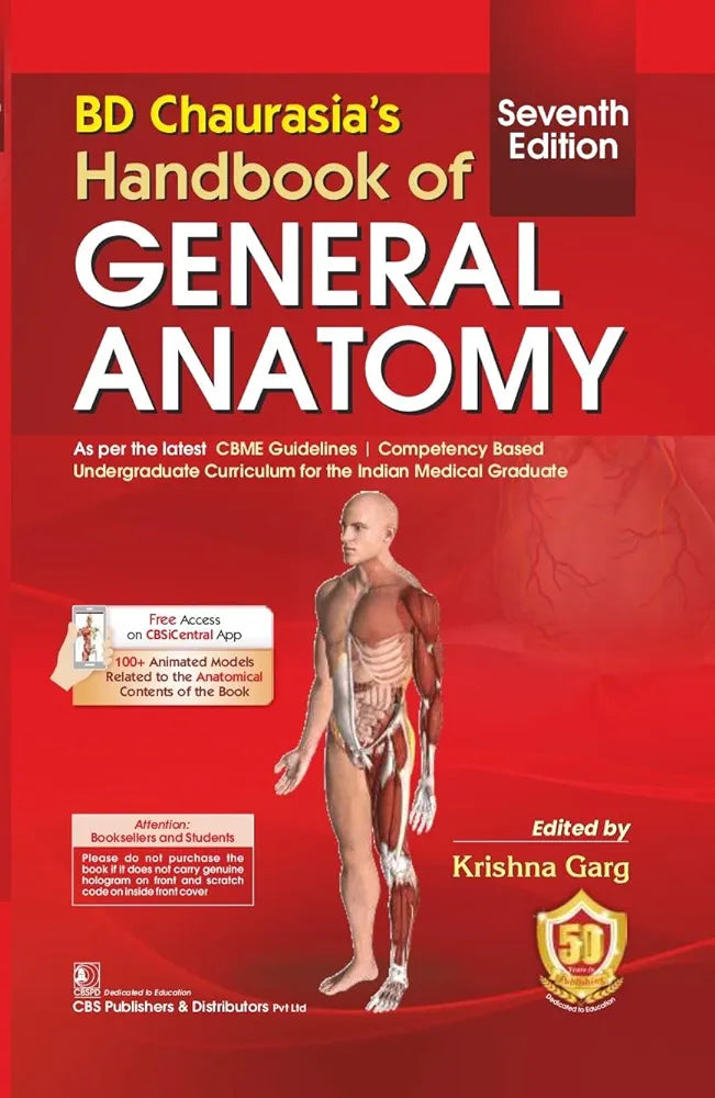 BD Chaurasia Handbook of General Anatomy 7/e