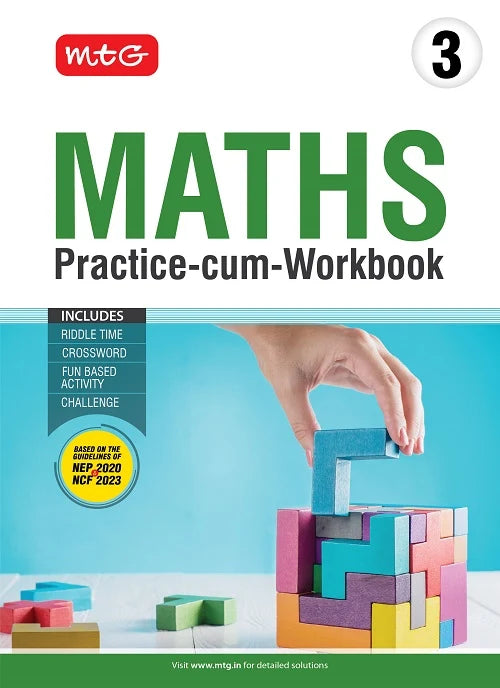 Class 3 Maths Practice-cum-Workbook with NEP Guidelines, Publisher: MTG Learning Media Pvt Ltd