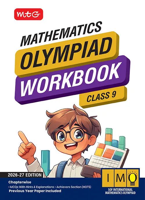 Class 9 International Mathematics Olympiad (IMO) Workbook for 2026-27 Exam, Publisher: MTG Learning Media Pvt Ltd
