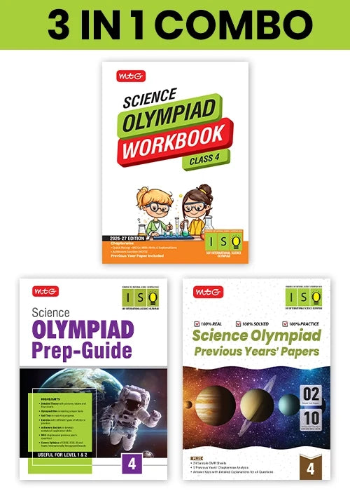Class 4 International Science Olympiad (ISO) Workbook, Prep-Guide and Previous Years Papers (PYQs) with Mock Test Paper – SOF Olympiad Books For 2026-27 Exam (3 IN 1 COMBO), Publisher: MTG Learning Media Pvt Ltd