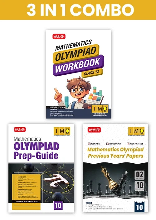 Class 10 International Mathematics Olympiad (IMO) Workbook, Prep-Guide and Previous Years Papers (PYQs) with Mock Test Paper – SOF Olympiad Books For 2026-27 Exam (3 IN 1 COMBO), Publisher: MTG Learning Media Pvt Ltd