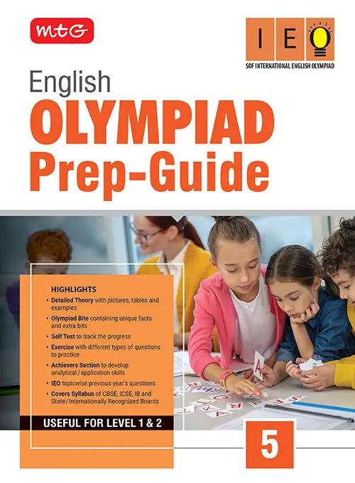 Class 5 Olympiad Prep-Guide (OPG) English (IEO) – Detailed Theory, Self Test For SOF 2026-27 Exam, Publisher: MTG Learning Media Pvt Ltd