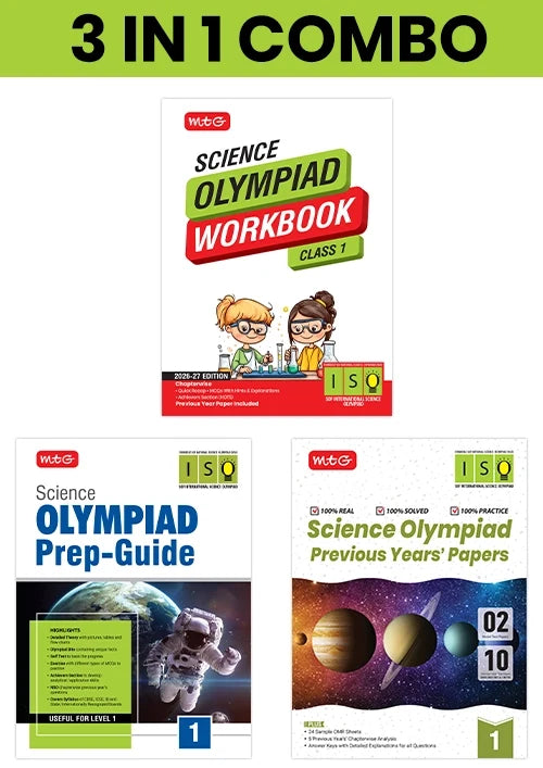 Class 1 International Science Olympiad (ISO) Workbook, Prep-Guide and Previous Years Papers (PYQs) with Mock Test Paper – SOF Olympiad Books For 2026-27 Exam (3 IN 1 COMBO), Publisher: MTG Learning Media Pvt Ltd