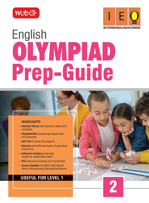 Class 2 Olympiad Prep-Guide (OPG) English (IEO) – Detailed Theory, Self Test For SOF 2026-27 Exam, Publisher: MTG Learning Media Pvt Ltd