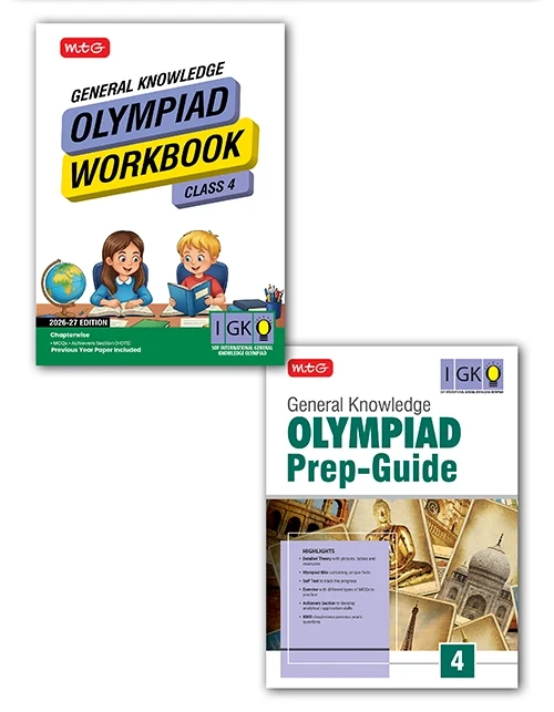 Class 4 General Knowledge (IGKO) Olympiad Workbook and Prep Guide – Detailed Theory, Self Test For SOF 2026-27 Exam (2 IN 1 COMBO), Publisher: MTG Learning Media Pvt Ltd