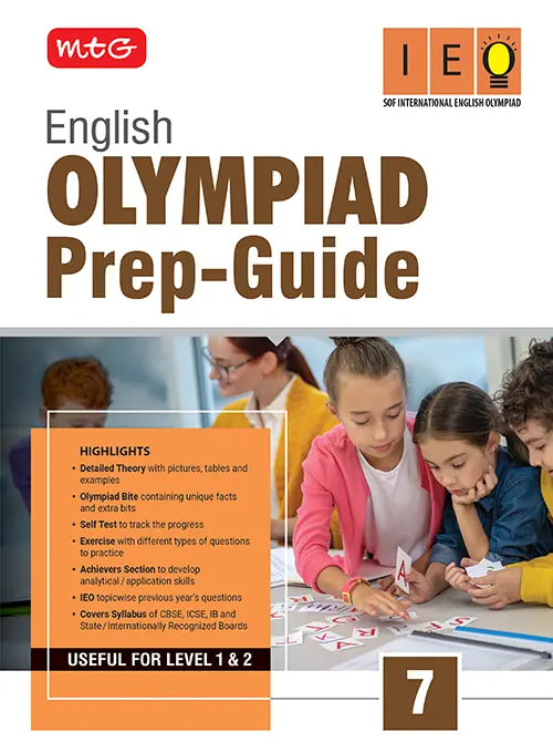 Class 7 Olympiad Prep-Guide (OPG) English (IEO) – Detailed Theory, Self Test For SOF 2026-27 Exam,Publisher: MTG Learning Media Pvt Ltd