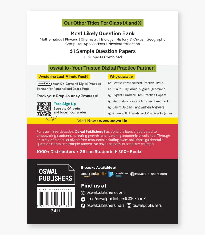 Biology Most Likely Question Bank ICSE Class 9 For 2027 Exam By Oswal Publishers