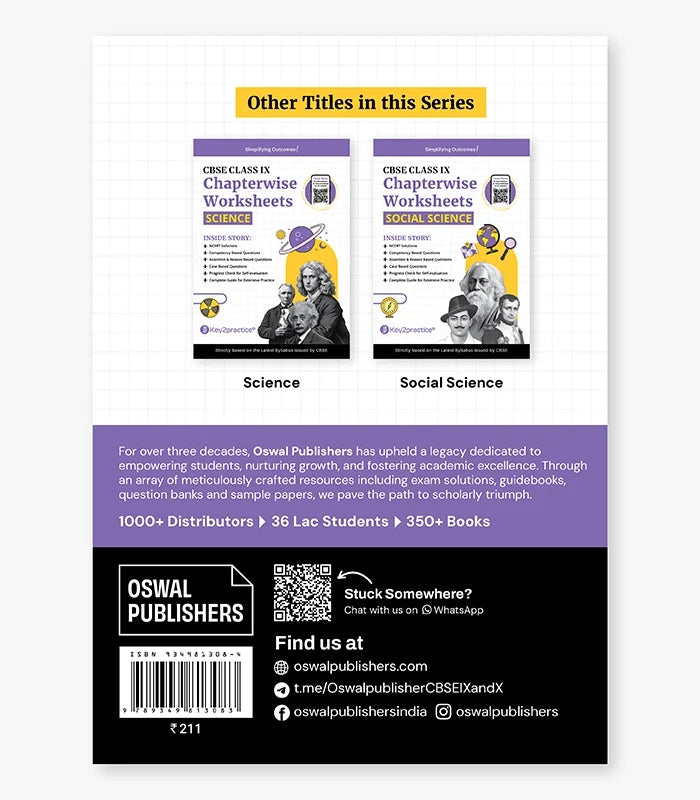Chapterwise Worksheets CBSE Class 9 Exam 2027 Mathematics By Oswal Publishers