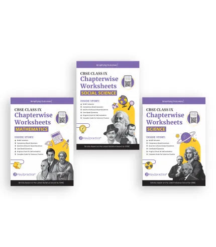 Chapterwise Worksheets CBSE Class 9 Bundles (Set of 3) Maths, Science, Social Science for Exam 2027 , Oswal Publishers
