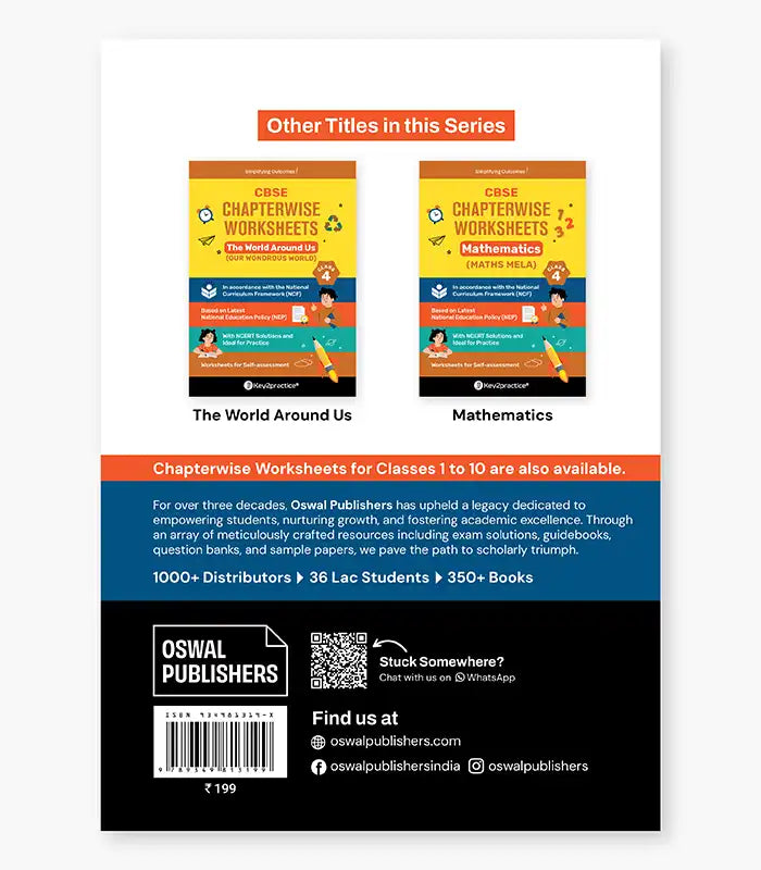 English (Santoor) Chapterwise Worksheets CBSE Class 4 By Oswal Publishers
