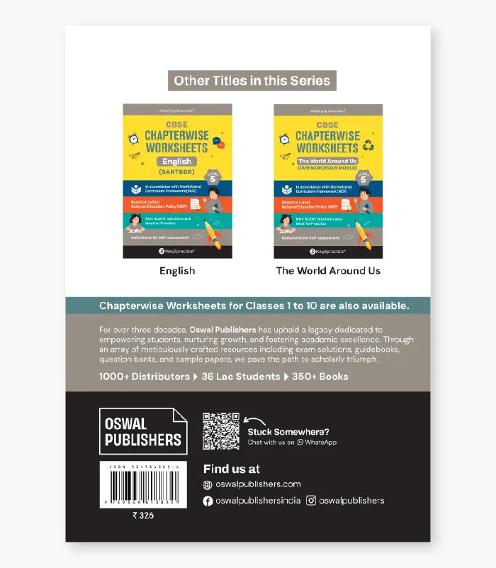 Mathematics (Maths Mela) Chapterwise Worksheets CBSE Class 5 By Oswal Publishers
