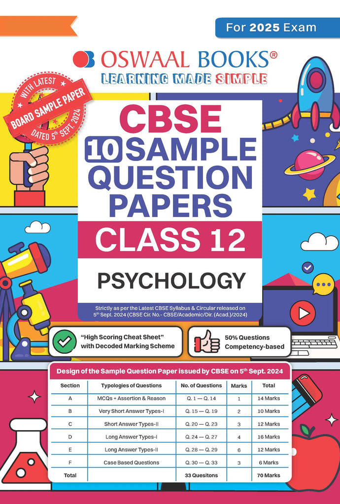 CBSE Sample Question Papers Class 12 Psychology (For 2025 Exam)Oswaal