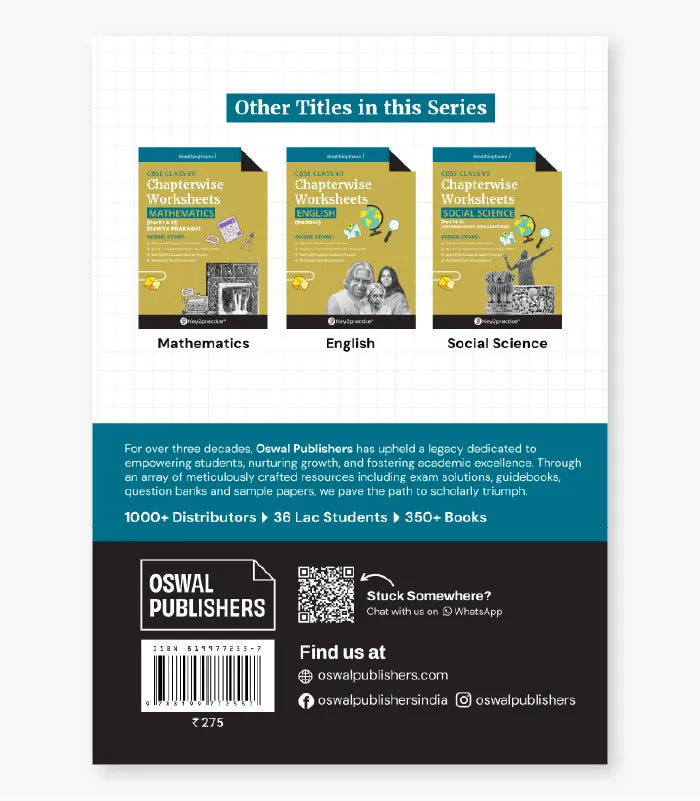 Science Chapterwise Worksheets CBSE Class 7 By Oswal Publishers