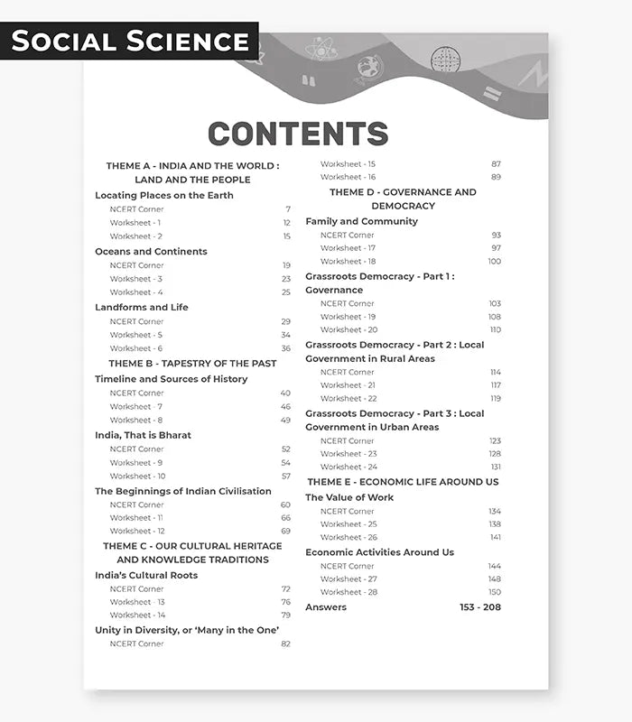 Gurukul by Oswal Chapterwise Worksheets CBSE Class 6 Bundles (Set of 4) Maths, Science, Social Science, English for Exam 2027 , Oswal Publishers