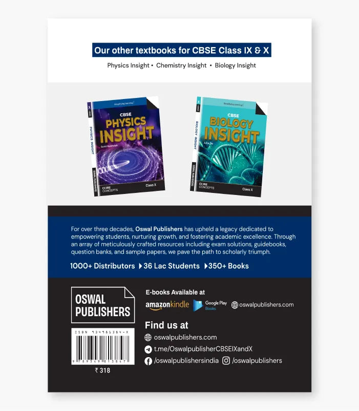 Chemistry Insight Textbook CBSE Class 10 By Oswal Publishers