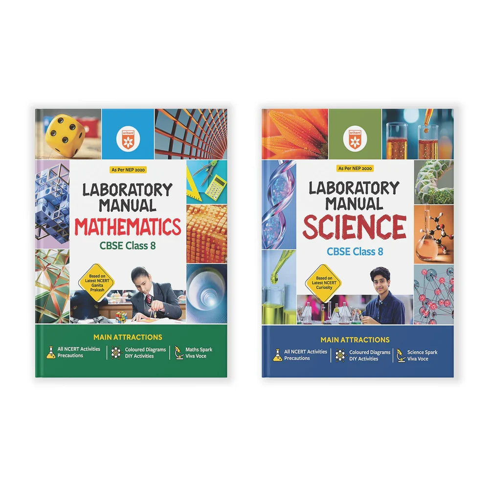 Combo of Lab Manual Mathematics & Science CBSE Class 8 | NEP 2020 Edition | English Medium, Author: Team Arihant , Publisher: Arihant prakashan