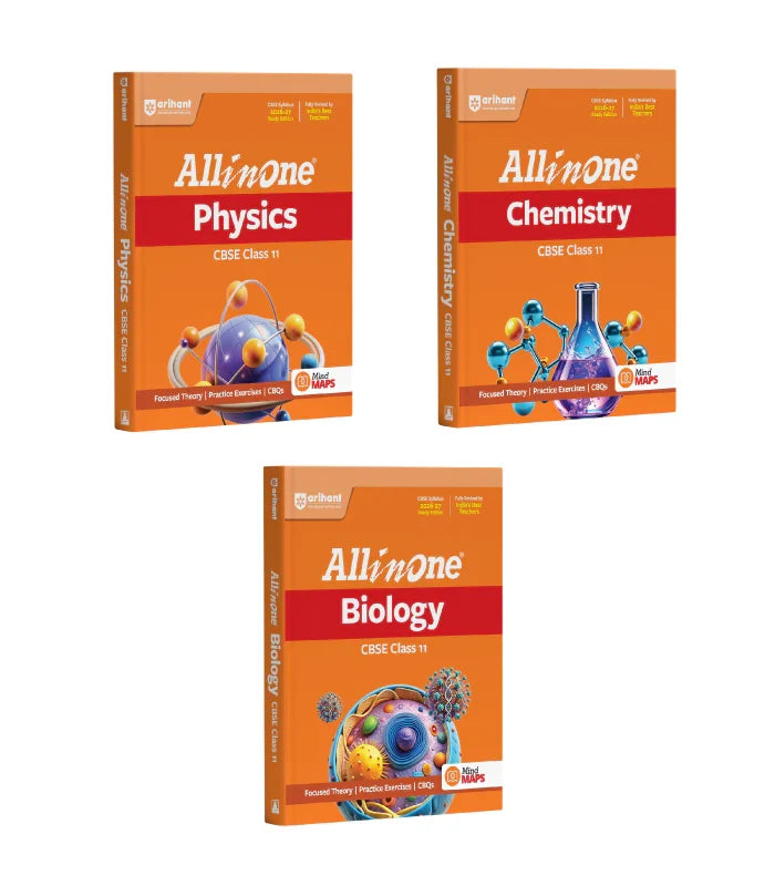 Combo of CBSE All in One Class 11th Exam 2026-2027 | Physics, Chemistry & Biology | Revised Edition as per Latest Syllabus, Author: Team Arihant , Publisher: Arihant prakashan