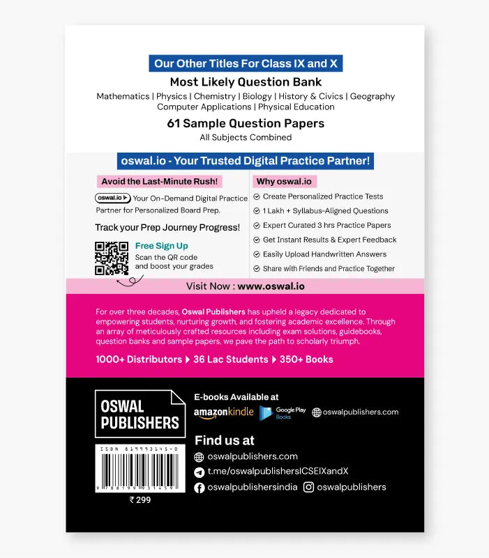 Computer Applications Most Likely Question Bank ICSE Class 9 For Exam 2027 By Oswal Publishers