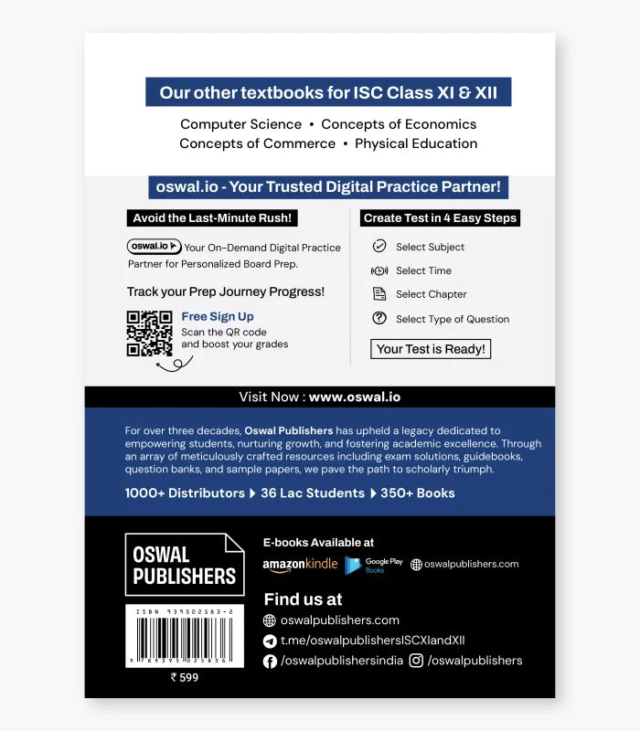 Computer Science Textbook ISC Class 12 By Oswal Publishers