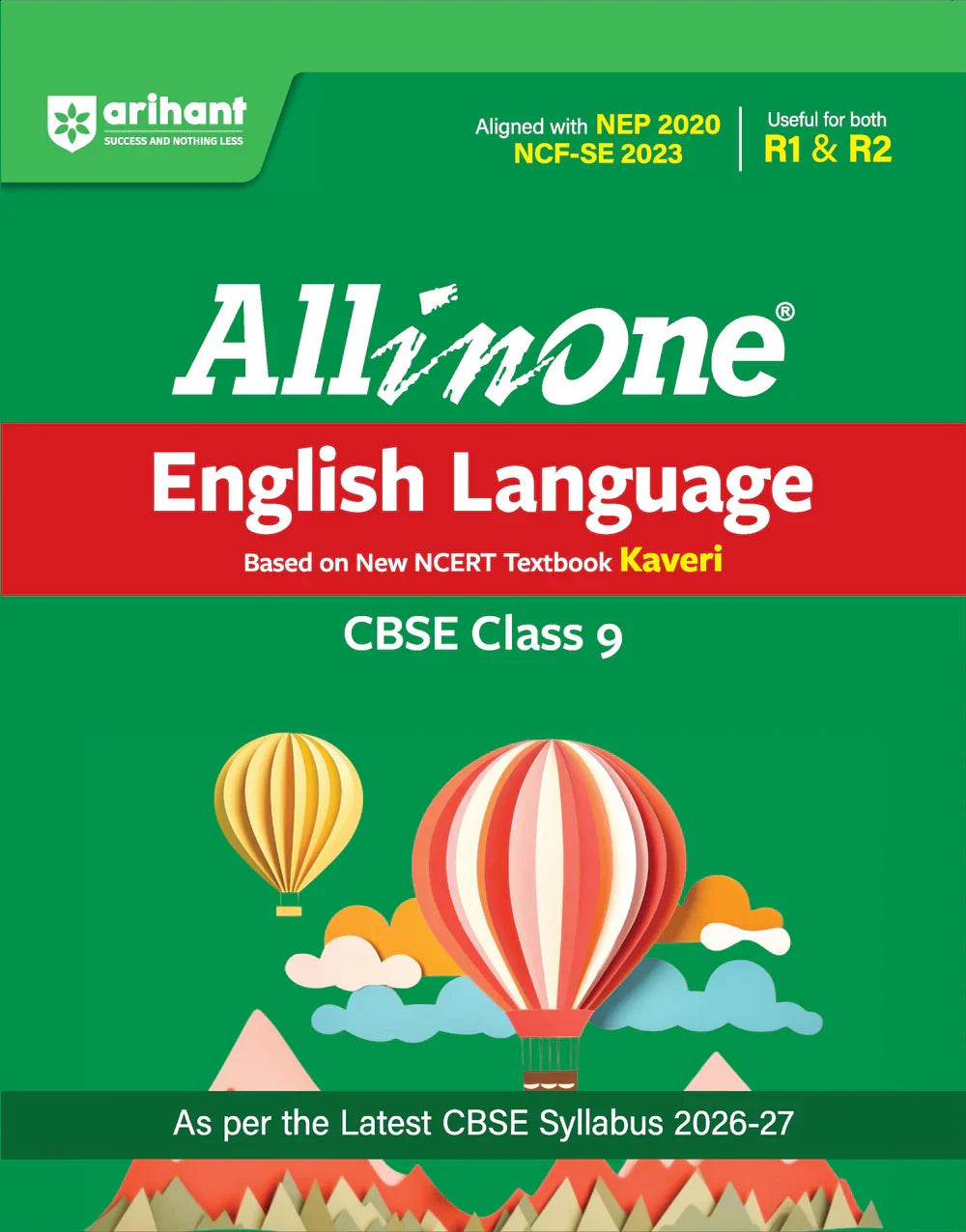 All in One English Language (Keveri) Class 9 for CBSE Exam 2026-27 | NCERT Based Complete Theory, Practice Exercises, CBQs, A-R, Sample Papers & Mind Maps | Revised Edition as per Latest Syllabus, Author: Team Arihant , Publisher: Arihant prakashan