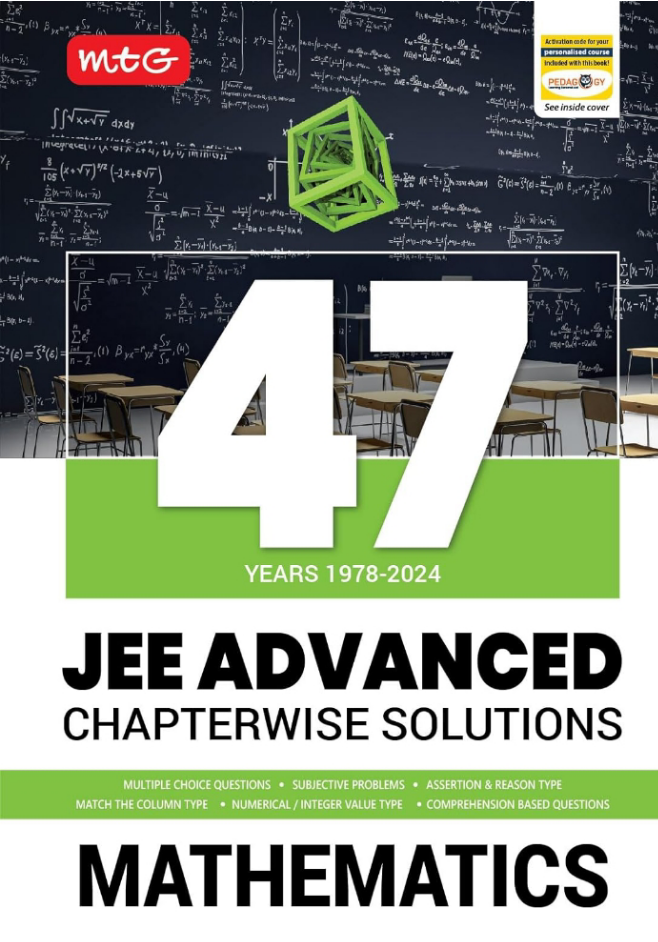 MTG’s 47Years JEE Advanced Chapter-wise Solutions include 47 years (1978-2024) of IIT-JEE/JEE Advanced chapter-wise solved papers. It covers all types of questions such as MCQs, Subjective, Assertion & Reasoning type, Numerical value type questions & all