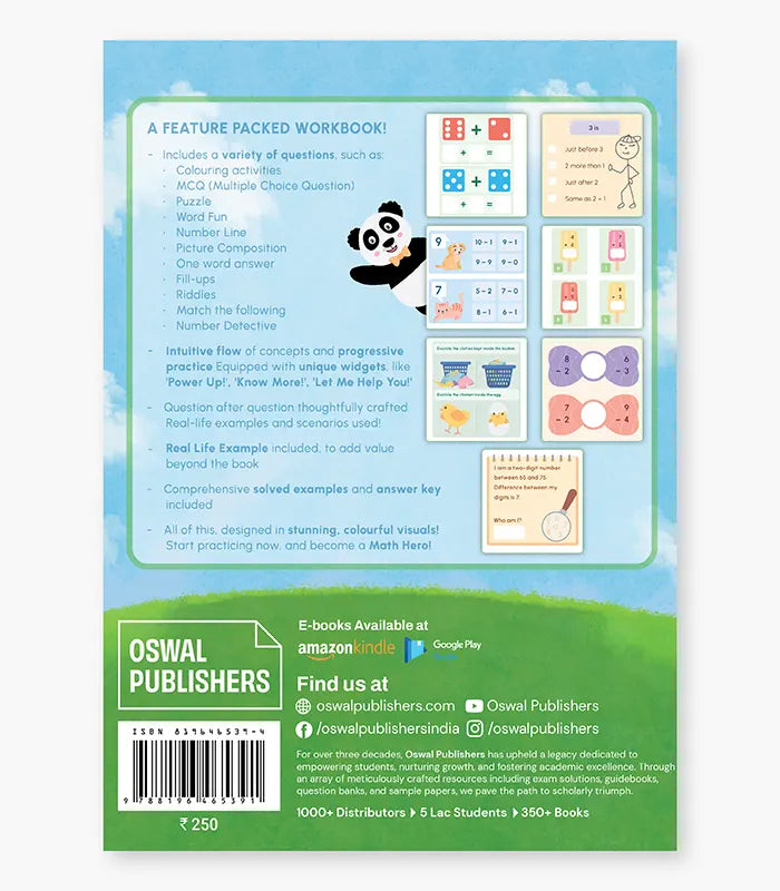 Key2practice Class 1 Maths Hero Bundle (Set of 3 Workbooks) By Oswal Publishers