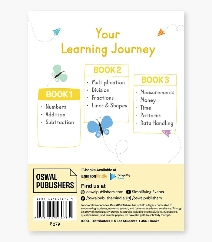 Key2practice Class 3 Maths Bundle (Set of 3 Workbooks) By Oswal Publishers