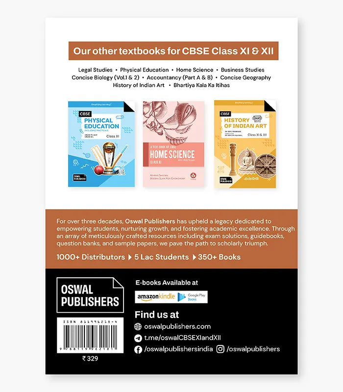 Legal Studies Textbook CBSE Class 11 By Oswal Publishers