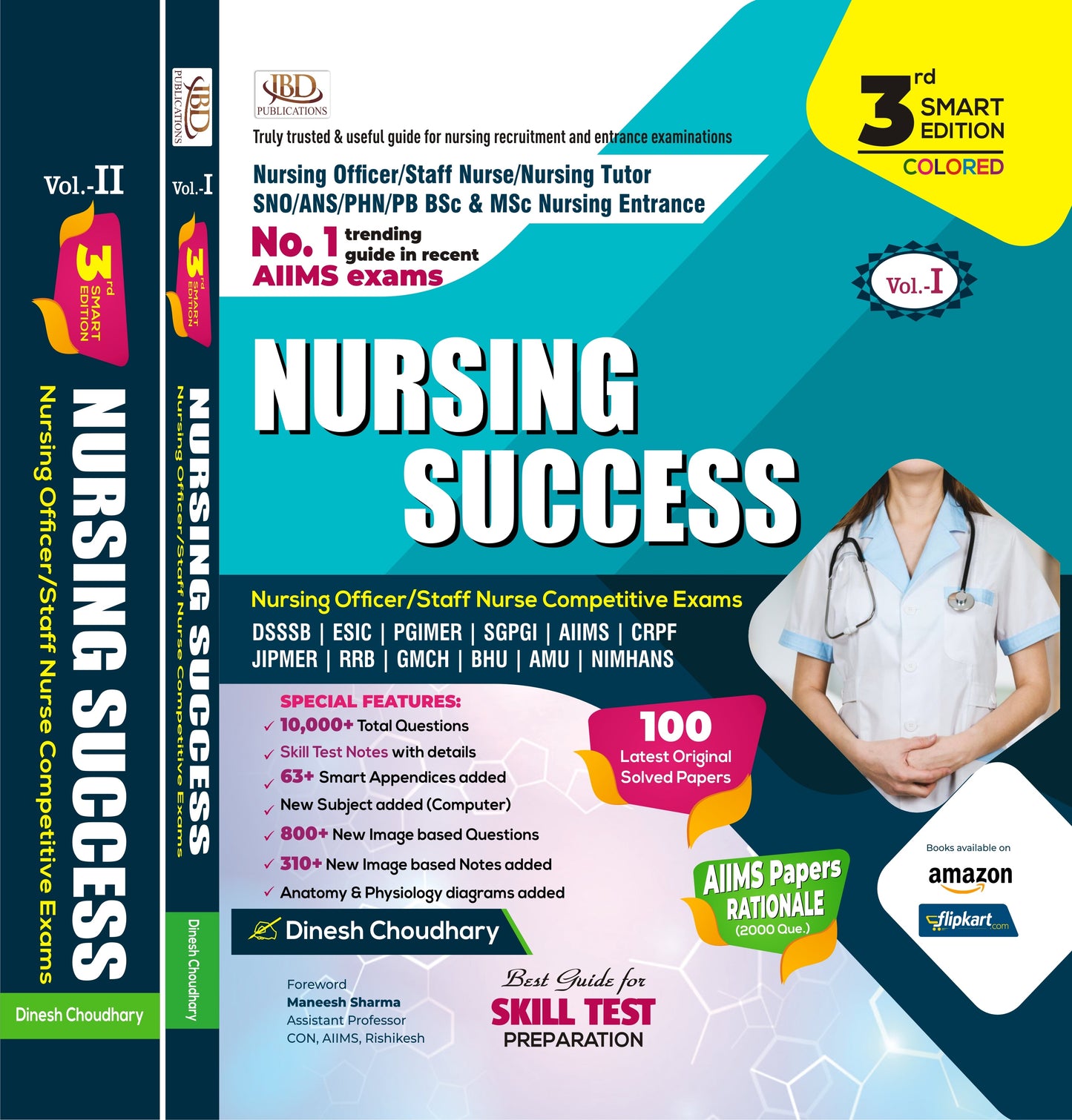 NURSING SUCCESS ( Set of Two Volume) 3rd SMART EDITION COLORED BY Dinesh Choudhary (JBD)