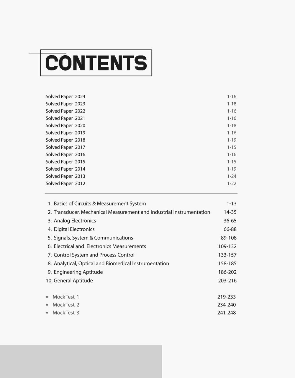 GATE Instrumentation Engineering | Chapterwise Previous Years' Solved Papers 2024-2000