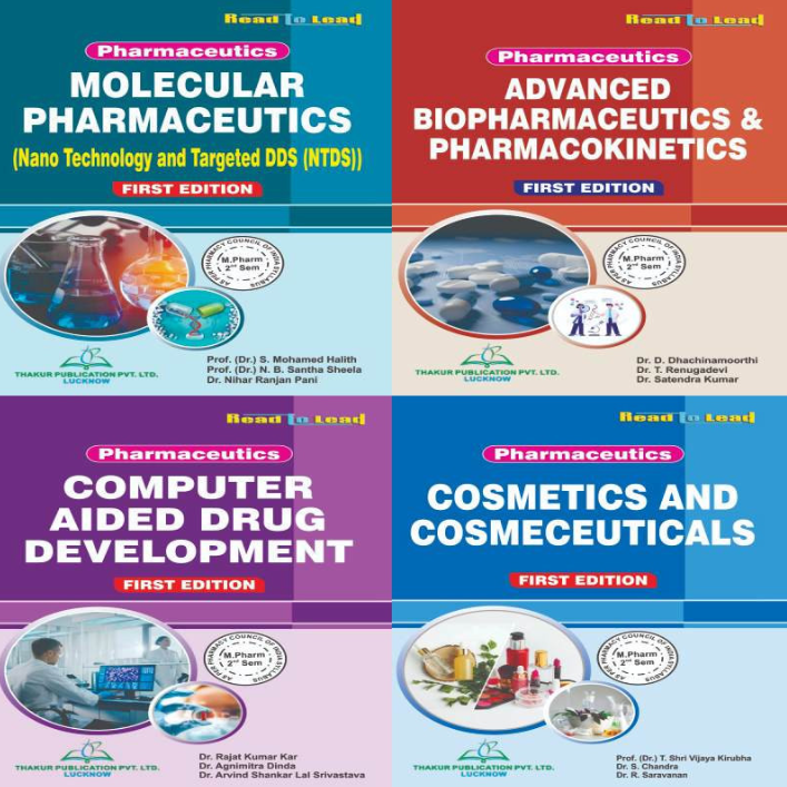 ALL IN ONE M.PHARM SECOND SEMESTER (4 IN 1) COMBO PACK BOOKS BY THAKUR PUBLICATION, Authors : Experiance Faculties, THAKUR PUBLICATIONS PVT LTD