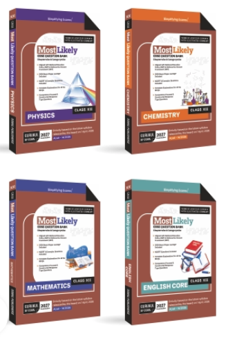 Most Likely CBSE Question Bank Class 12 Bundles (Set of 4) Physics, Chemistry, Maths & English for Exam 2027 , Oswal Publishers
