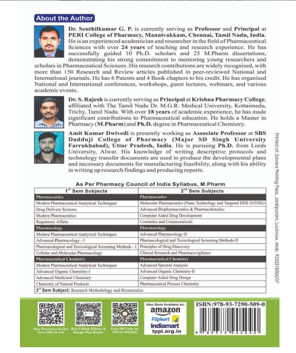 COMPUTER AIDED DRUG DESIGN (PHARMACEUTICAL CHEMISTRY) M.PHARM SECOND SEMESTER,Authors: Senthilkumar G.P. , Dr. S. Rajesh , Amit Kumar Dwivedi, THAKUR PUBLICATIONS PVT LTD
