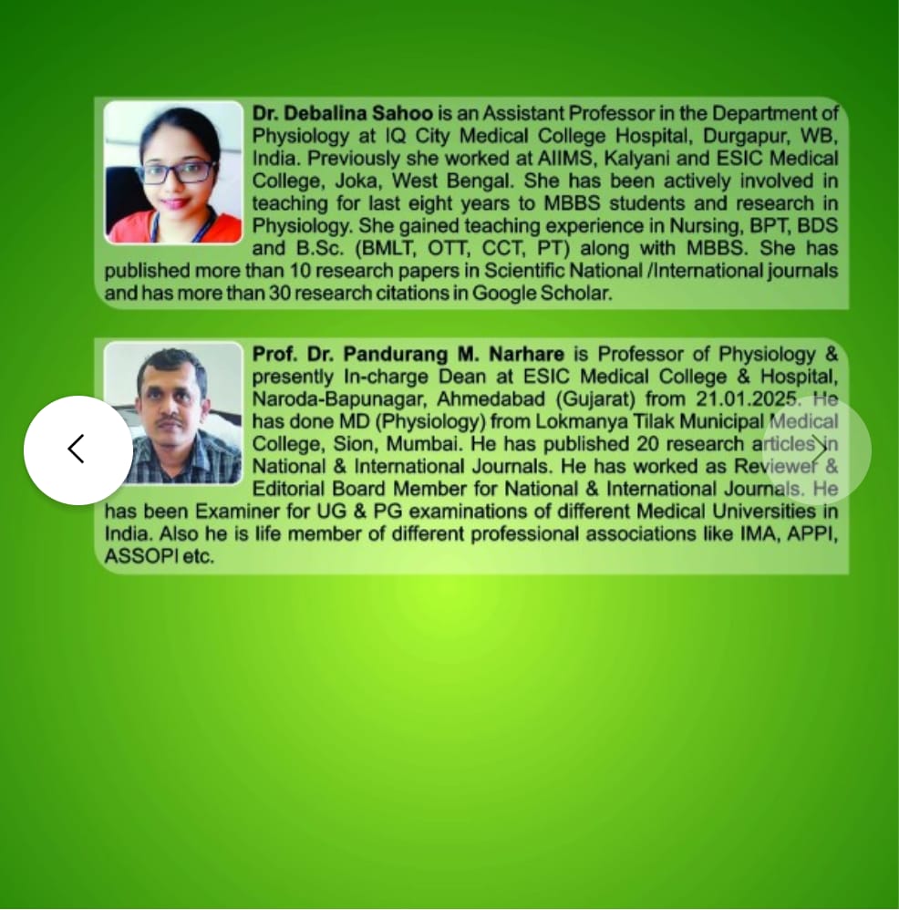 Essential MCQs in Medical Physiology, Author Dr. Debalina Sahoo, Dr. Pandurang M. Narhare, Publisher Current Books International