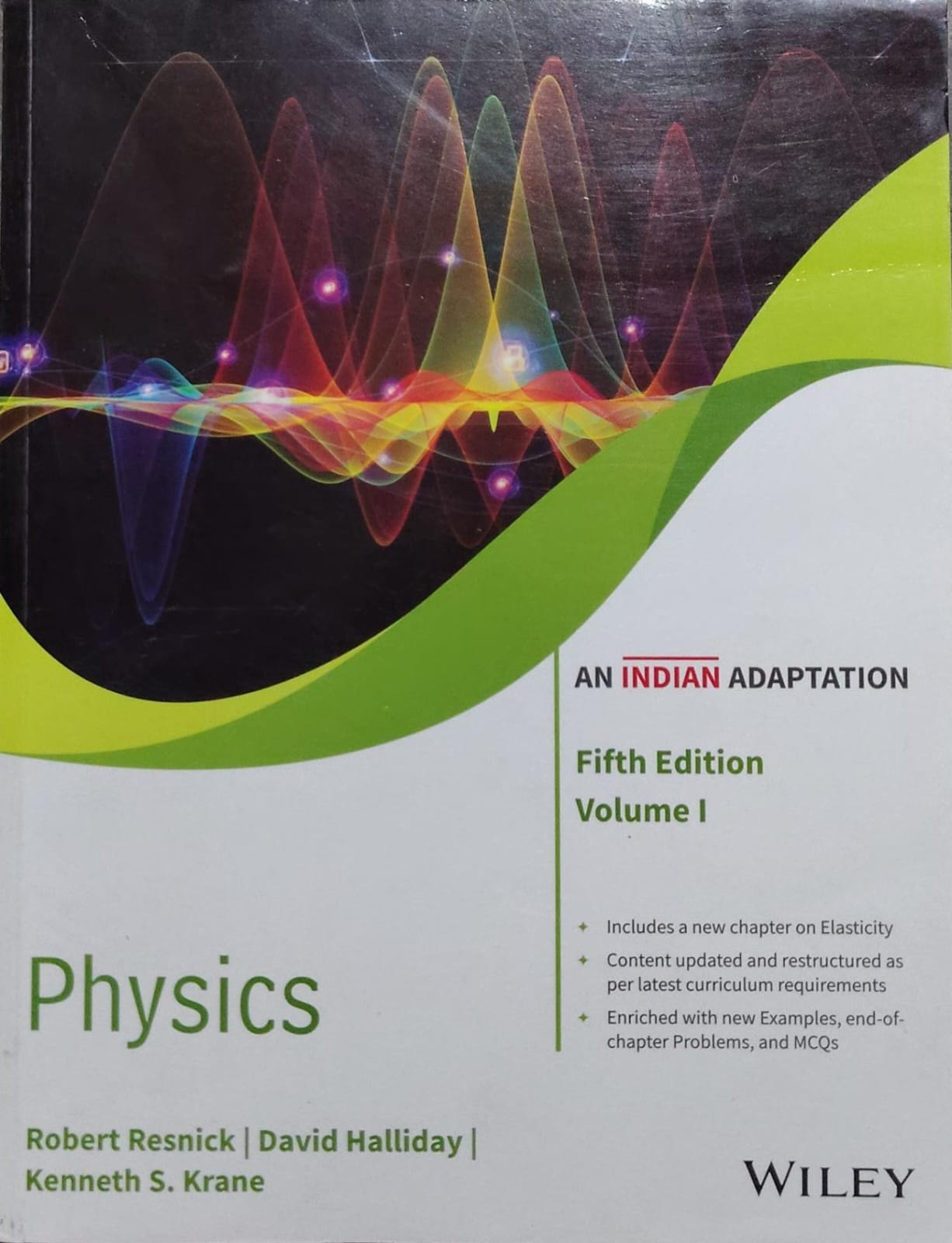 Physics Volume I 5th Edition Indian Adaptation - Resnick, Halliday, Krane | Wiley Author: Robert Resnick, David Halliday, Kenneth S. Krane