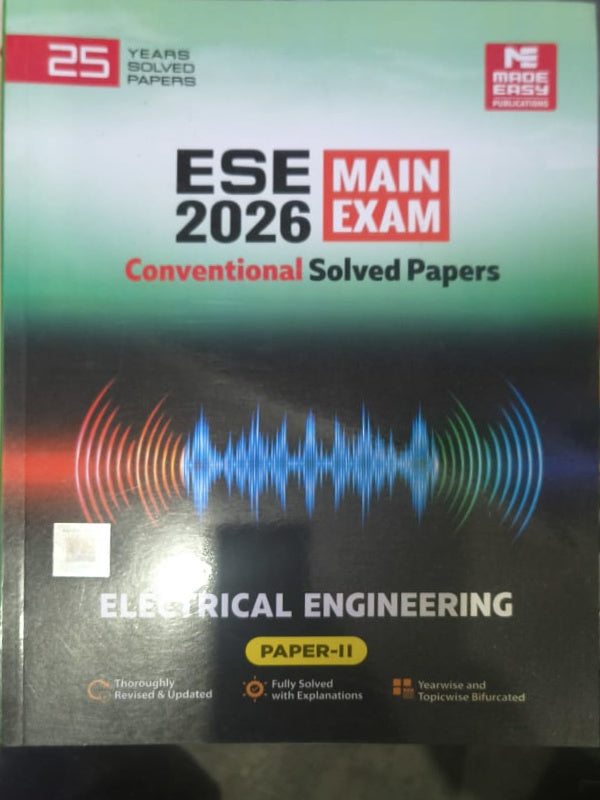 ESE Main Exam 2026 Conventional Solved Papers Electrical Engineering Paper-II | Made Easy Publications | Electrical Engineering