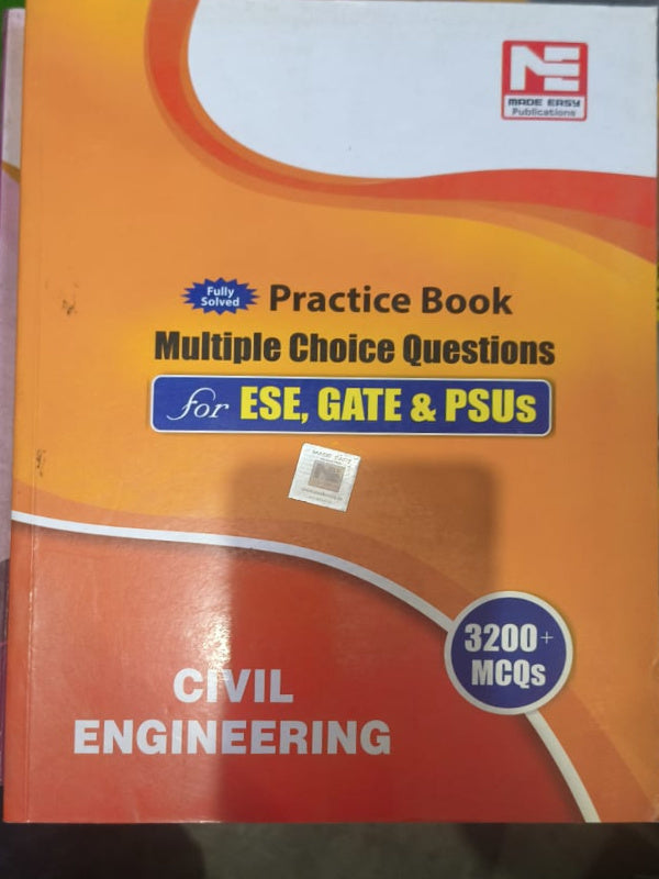 Practice Book Multiple Choice Questions for ESE, GATE & PSUs Civil Engineering | Made Easy Publications | Civil Engineering