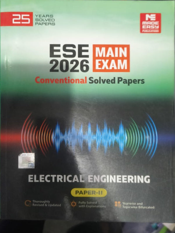 ESE Main Exam 2026 Conventional Solved Papers | Electrical Engineering | Made Easy Publications | Electrical Engineering