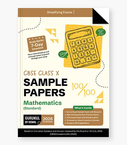 Maths (Standard) Sample Papers
CBSE Class 10 Exam 2026
By Oswal Publishers