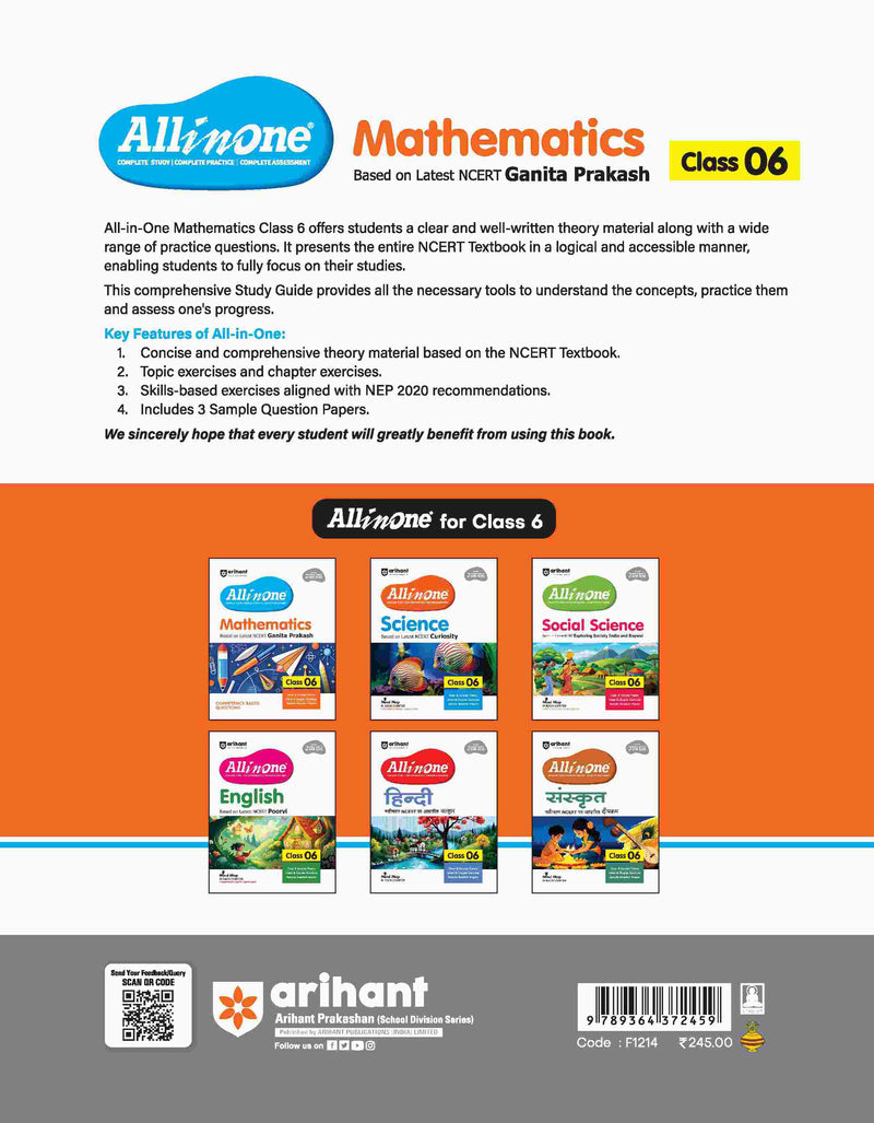All In One Mathematics Class 6th | Based On NCERT| Arihant