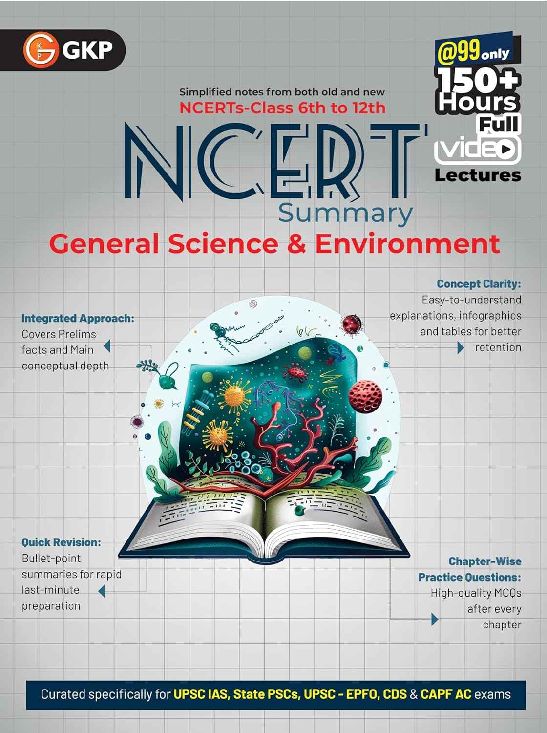 UPSC NCERT 2025 : General Science & Environment (Class 6 to 12) for Civil Services & State PSC Exams | Chapter-Wise Practice Questions(GKP)