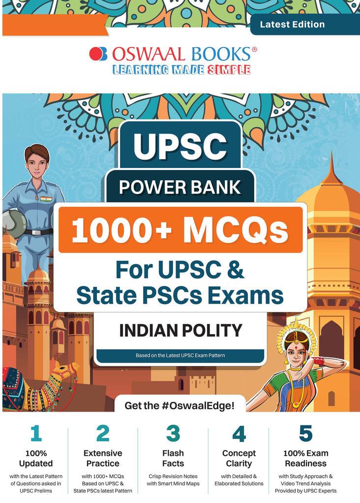 UPSC Power Bank | 1000+ MCQs for UPSC & State PSCs Exams | Indian Polity | Latest Edition| Oswaal