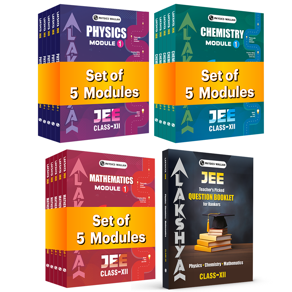 PW Lakshya For JEE Main & Advanced Class 12 Physics, Chemistry, Mathematics Modules and Questions Booklet with Solutions Combo Set of 16 Books (2026 Edition) .
By PW