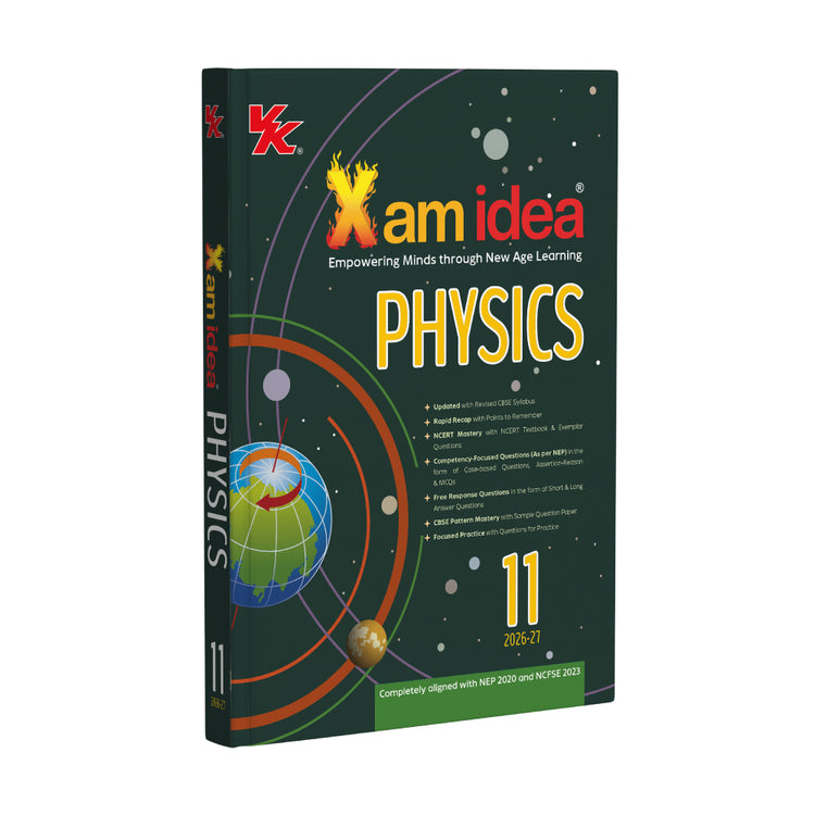 Xam idea Class 11 Physics (2025-26) | Latest CBSE Syllabus| Rapid Recap | NCERT Mastery & Competency-Focused and Free Response Qs