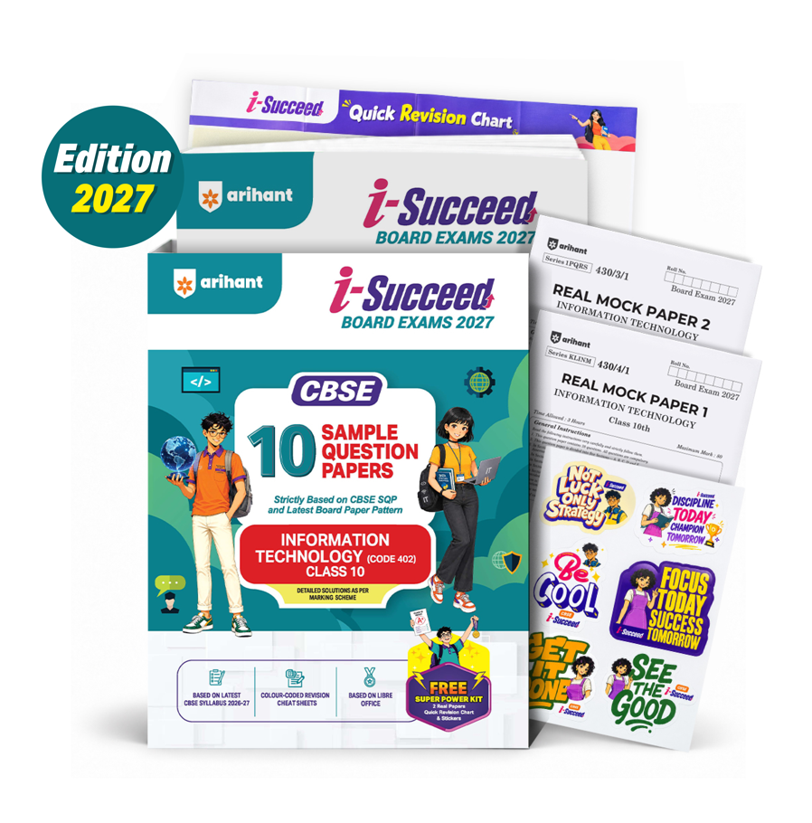 Arihant i-Succeed CBSE 10 Sample Question Papers Information Technology (Code 402) Class 10 Board Exams 2027