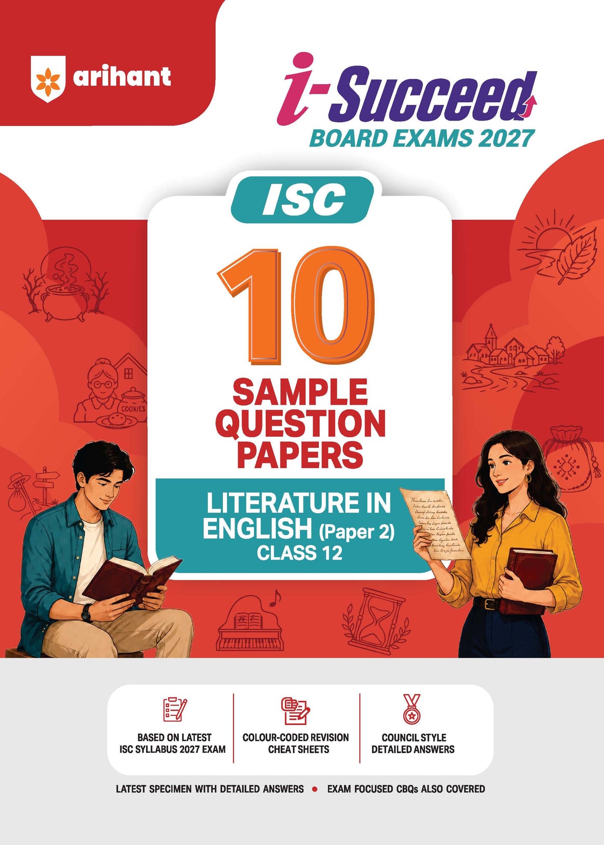 Arihant i-Succeed Board Exams 2027 ISC 10 Sample Question Papers Literature in English (Paper 2) Class 12
