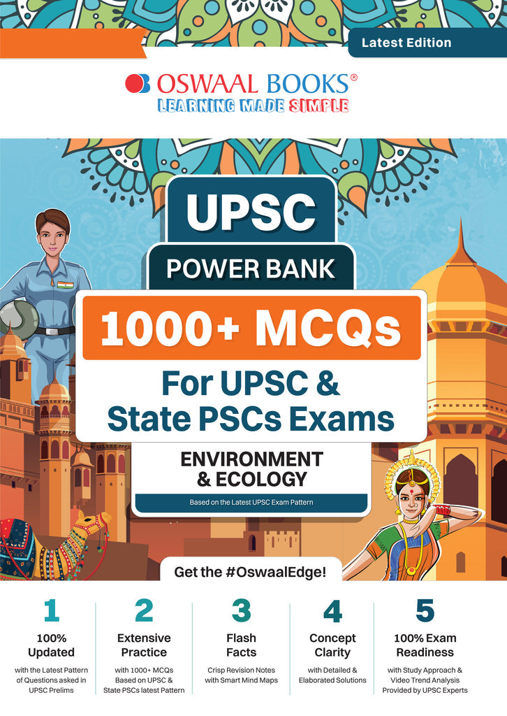 UPSC Power Bank | 1000+ MCQs for UPSC & State PSCs Exams | Environment & Ecology | Latest Edition|Oswaal