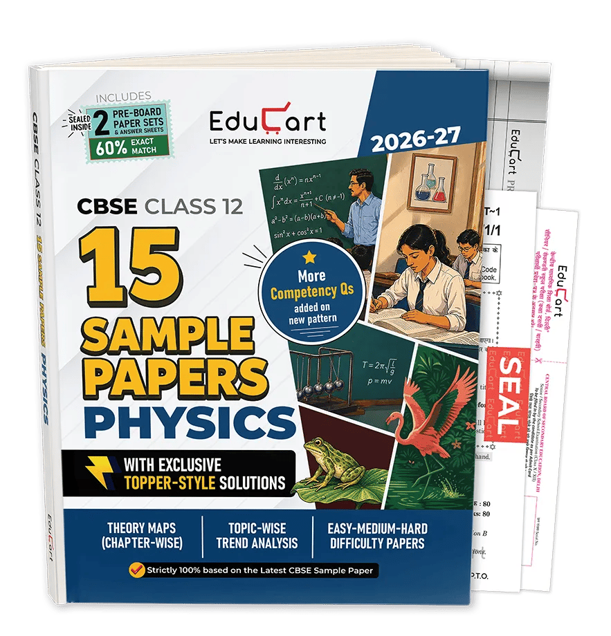 Educart CBSE Class 12 15 Sample Papers Physics 2026-27